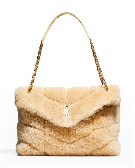 shearling ysl bag